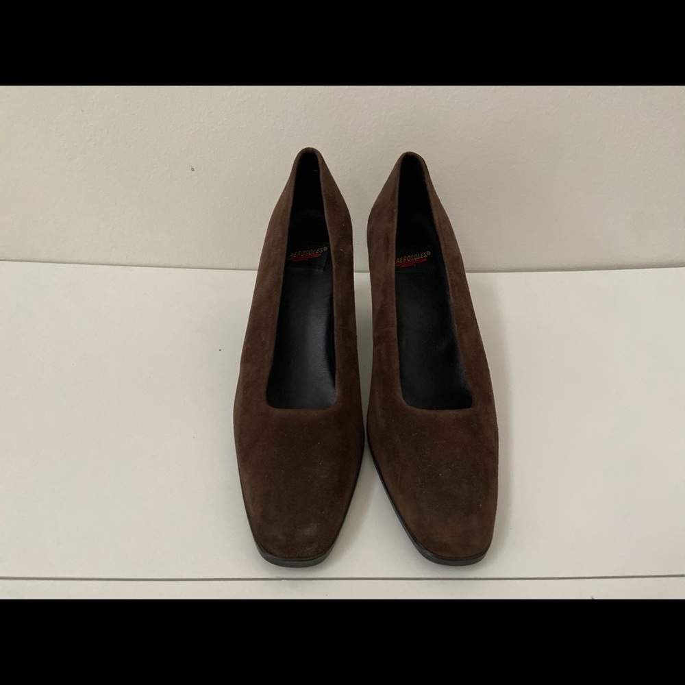 aerosoles vintage brown suede heel